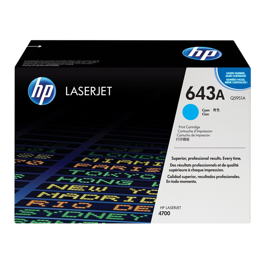 HP 643A Cyan Original LaserJet Toner Cartridge