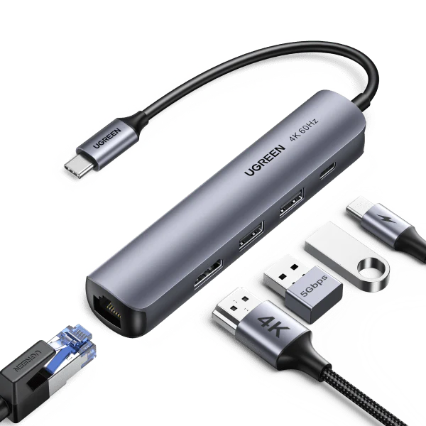 Ugreen Adaptateur USB-C to HDMI/VGA/3 x USB 3.0/RJ45/USB-C
