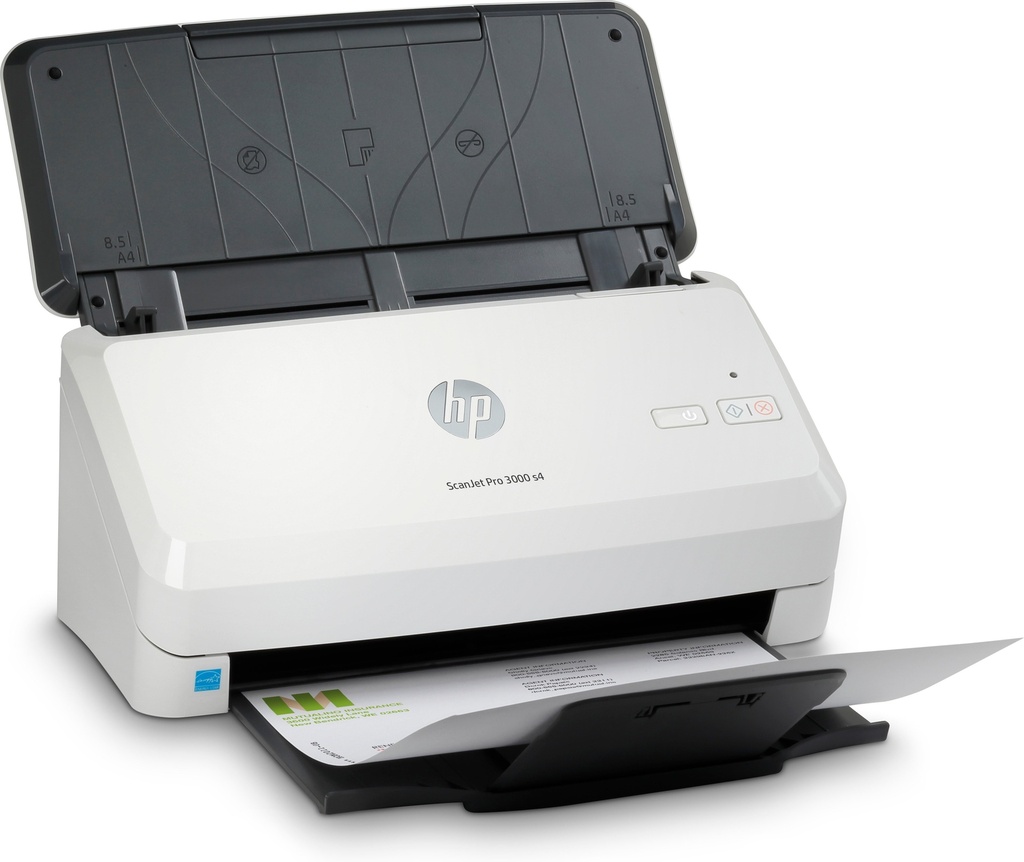 HP ScanJet Pro 3000 s4 Scanner à défilement 40ppm/80ipm,600x600 dpi, ADF 50 feuilles, 24/48 bit, 4