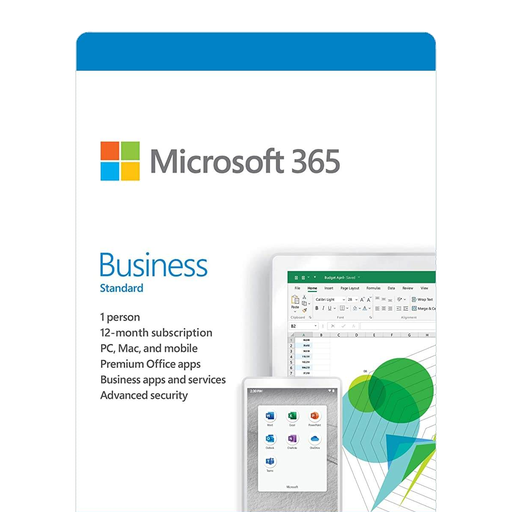 [KLQ-00667] Microsoft M365 Bus Standard Retail French Subscr 1YR Africa Only Medialess P8