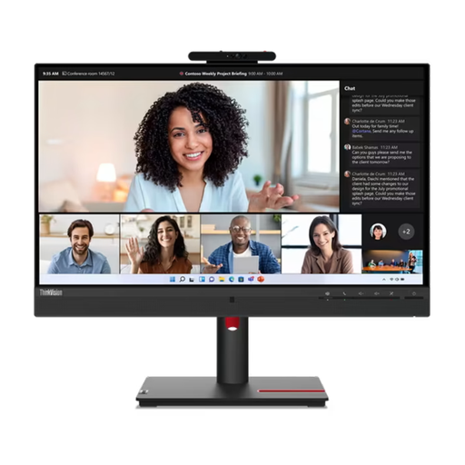 [63D7UAT3EU] LENOVO ThinkVision T24mv-30  23.8 FHD IPS HDMI USB C Ethernet Speakers ,Webcam 36M