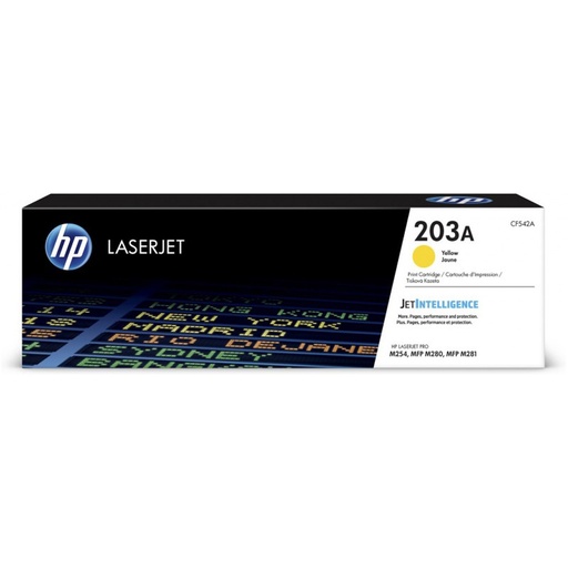 [CF542A]  HP 203A Yellow LaserJet Toner Cartridge  1,300  