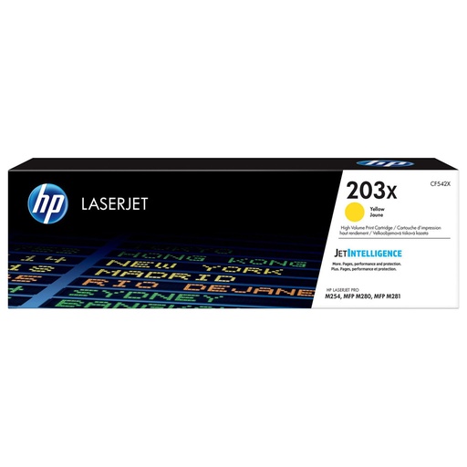 [CF542X]   HP 203X Yellow LaserJet Toner Cartridge  2,500 