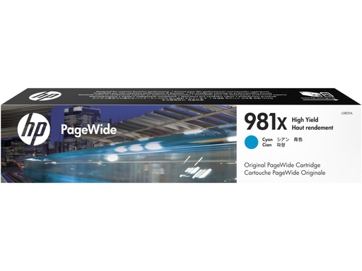 [L0R09A] HP 981X High Yield Cyan Original PageWide Cartridge