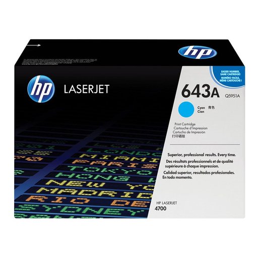 [Q5951A] HP 643A Cyan Original LaserJet Toner Cartridge
