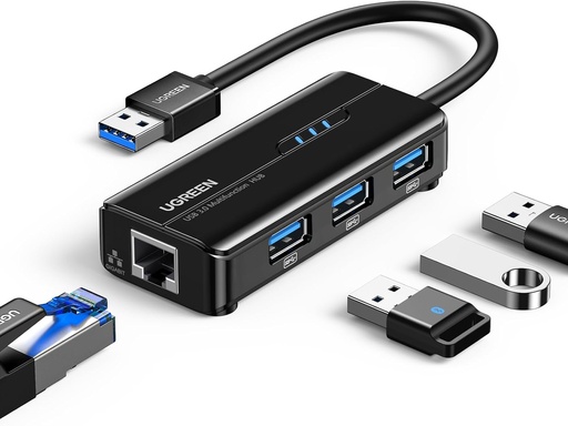 [20265] Ugreen HUB USB 3.0 to 3 x USB 2.0 + RJ45 Port (1000Mbps) 
