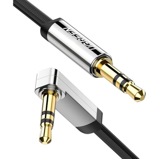 [10598] : Ugreen Cable Audio Jack flat Angled 3.5mm Male to Male 1.5M