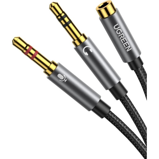 [20899] Ugreen Cable Audio 3.5mm Male to 3.5mm Female Aluminium Noir