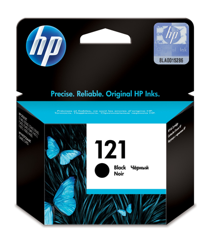 [CC640HE] HP 121 Black Original Ink Cartridge