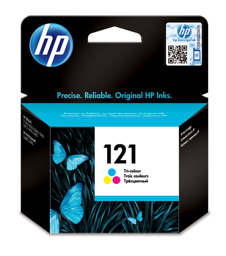 [CC643HE] HP 121 Tri-color Original Ink Cartridge