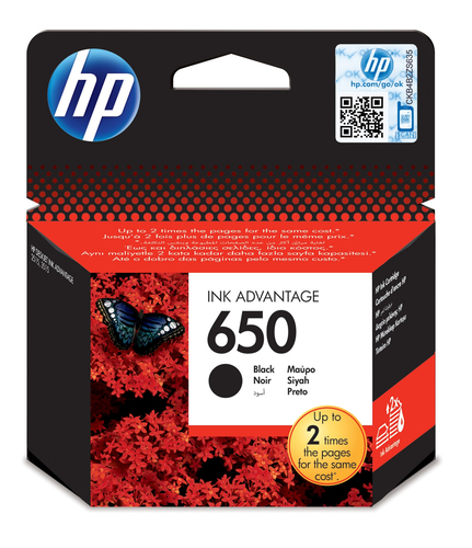 [CZ101AE] HP 650 Black Original Ink Advantage Cartridge
