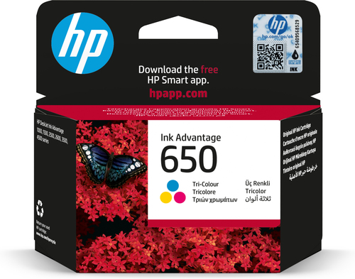 [CZ102AE] HP 650 Tri-color Original Ink Advantage Cartridge