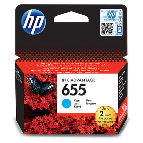 [CZ110AE] HP 655 Cyan Original Ink Advantage Cartridge