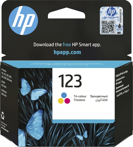 [F6V16AE] HP 123 Tri-color Ink Cartridge