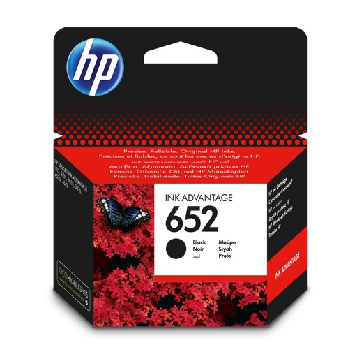 [F6V25AE] HP 652 Black Original Ink Advantage Cartridge