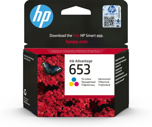 [3YM74AE] HP 653 Tri-color Original Ink Advantage Cartridge